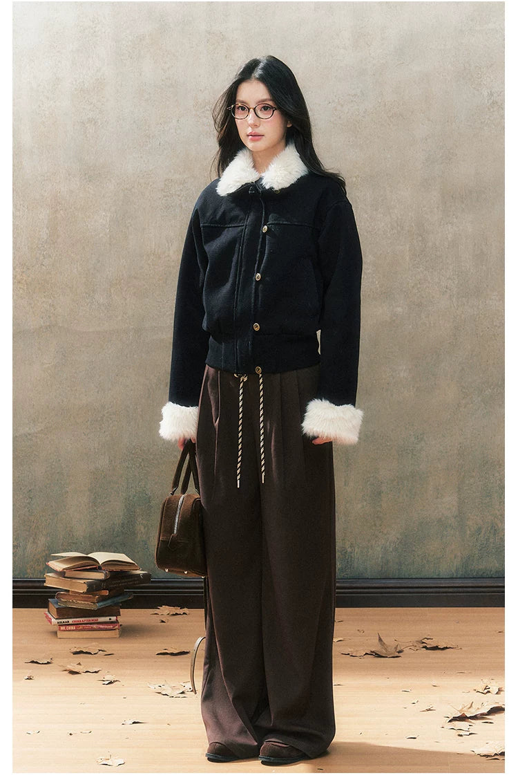 Black Patchwork Slim Jacket