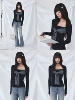 Bow Knit Layered Tee