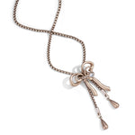 Vintage Rhinestone Bow Necklace