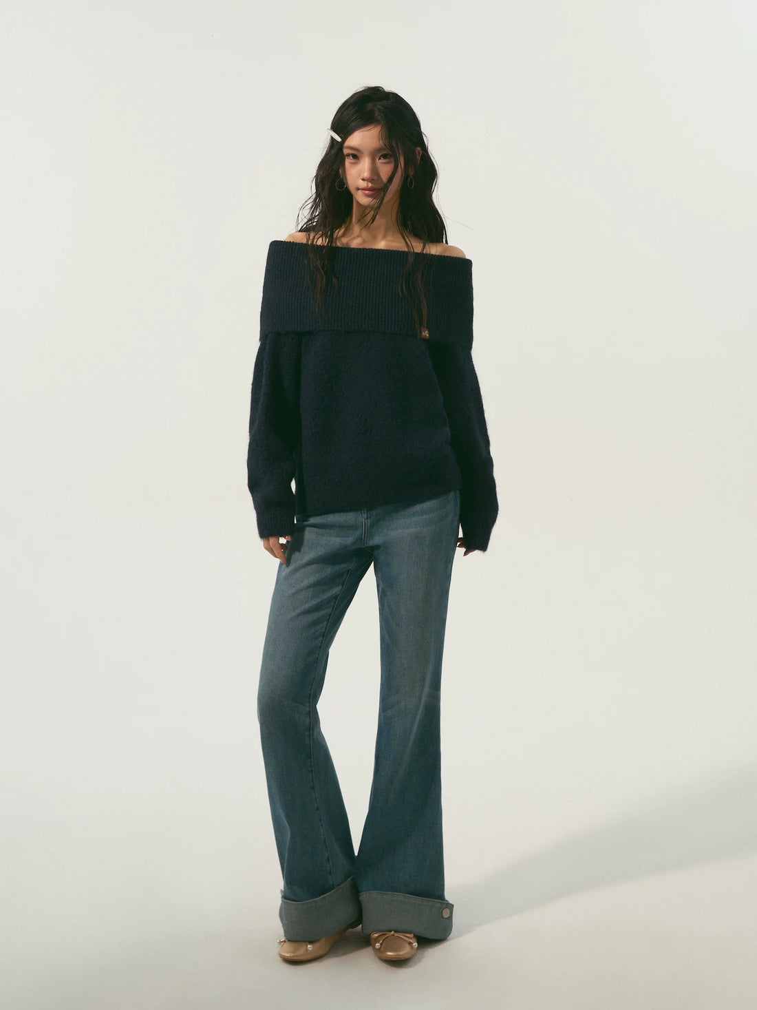 Cutout Shoulder Sweater