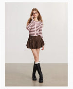 Pleated A Line Skirt