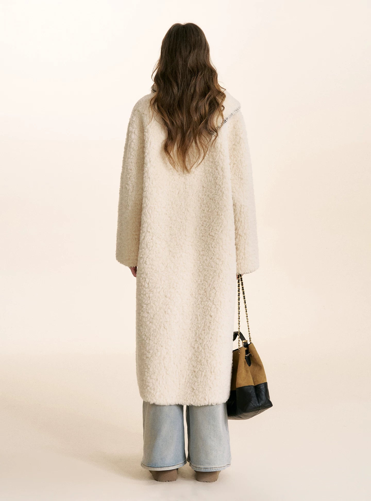 Longline Shearling Coat Set