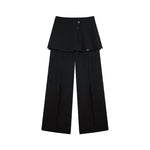 Detachable Overlay Wide Leg Pants