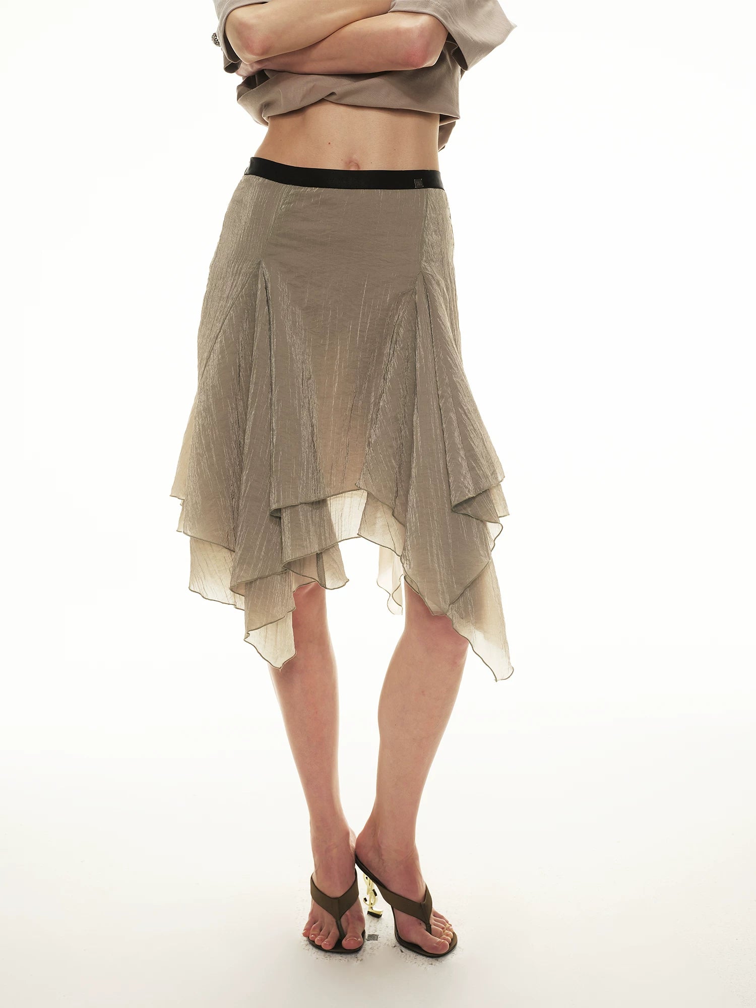 Acetate Shimmer Convertible Skirt