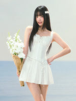 Jacquard Square-Neck Dress
