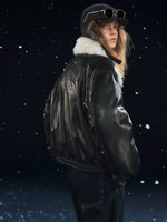 Black Detachable Fur Collar Down Jacket
