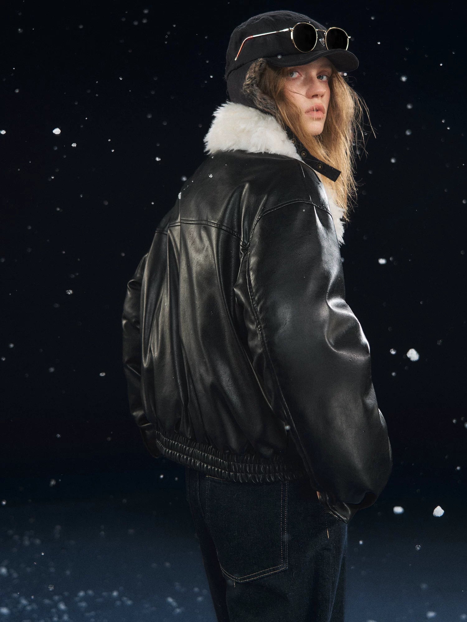 Black Detachable Fur Collar Down Jacket