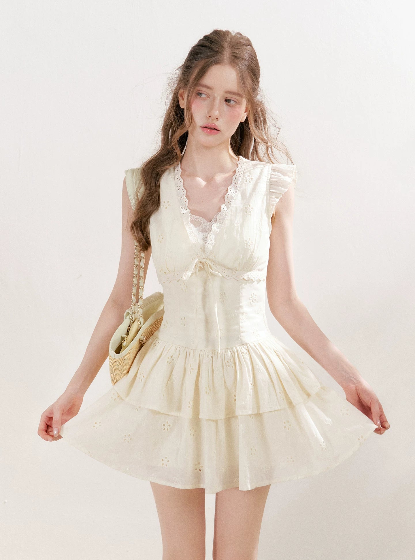 Vasilisa Embroidered Tiered Dress