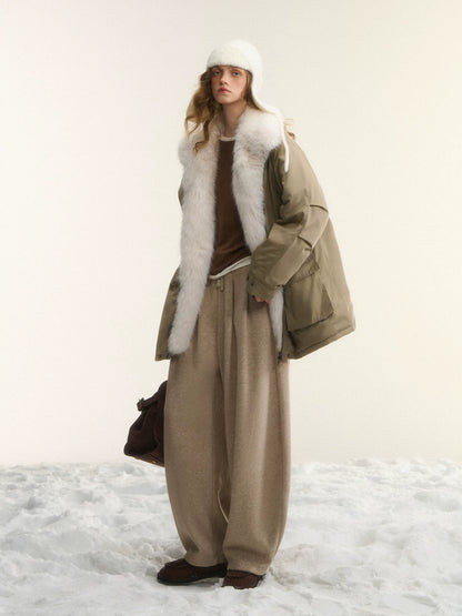 Fleece Lined Curved Sweatpants