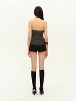 Twist-Front Halter Tank Top