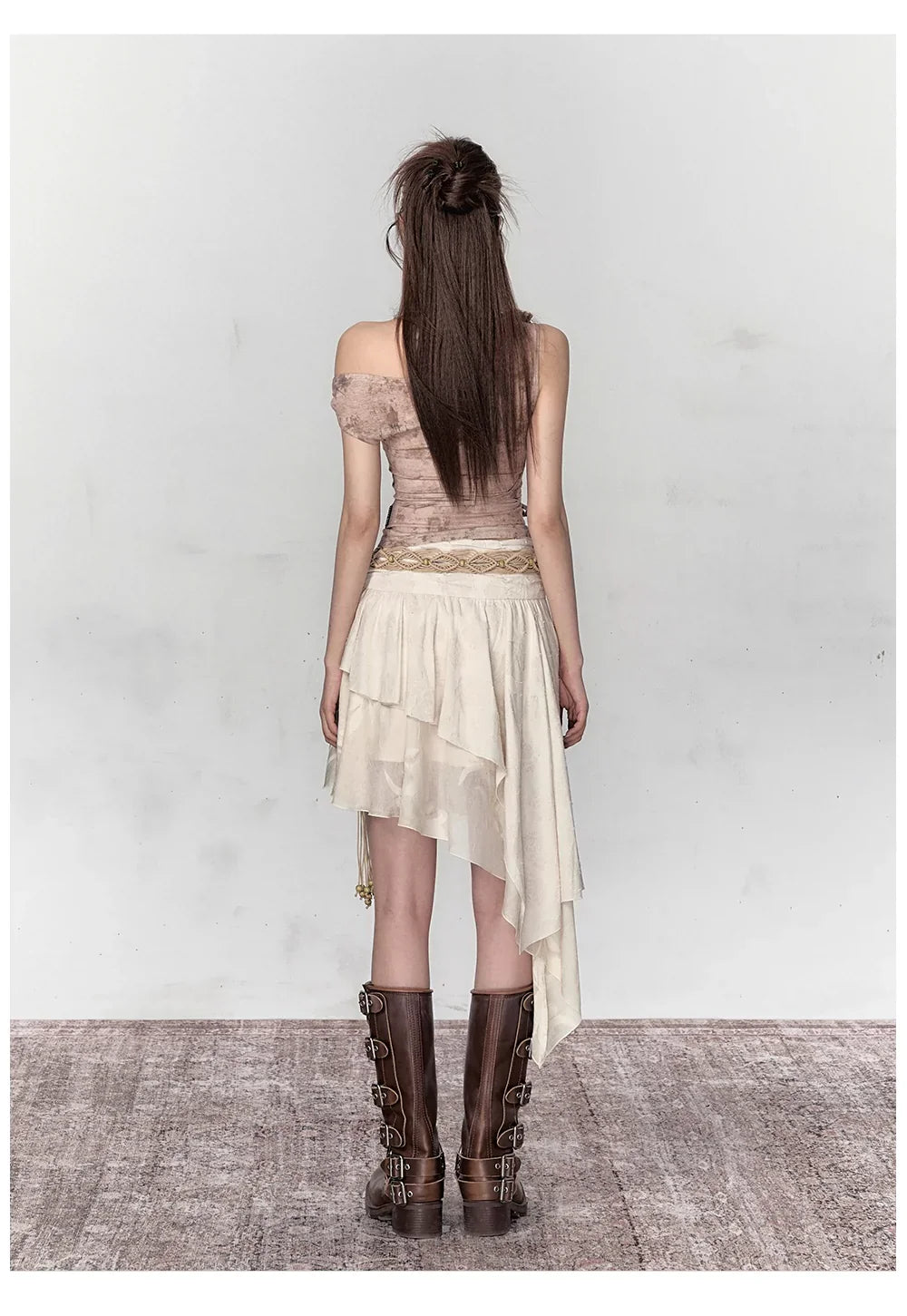 Apricot &amp; Ombre Khaki Rose Camisole Top