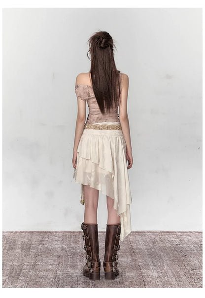 Apricot &amp; Ombre Khaki Rose Camisole Top