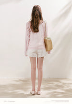 Sheer Letter Printed Cover T-shirt