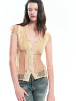 U-Neck Lace Trim Top
