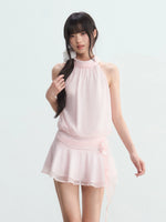 Textured Halter Dress