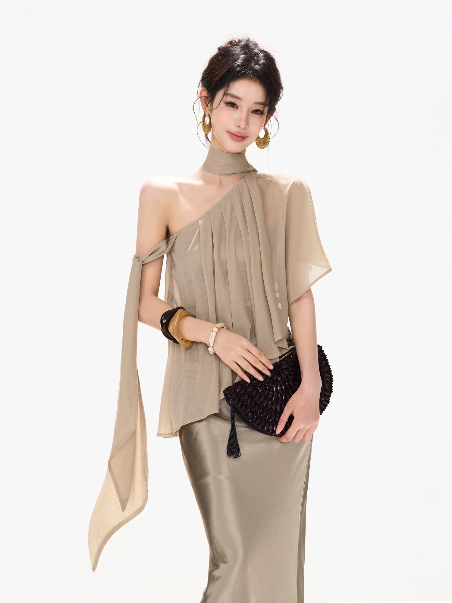 Amber Satin Mermaid Skirt