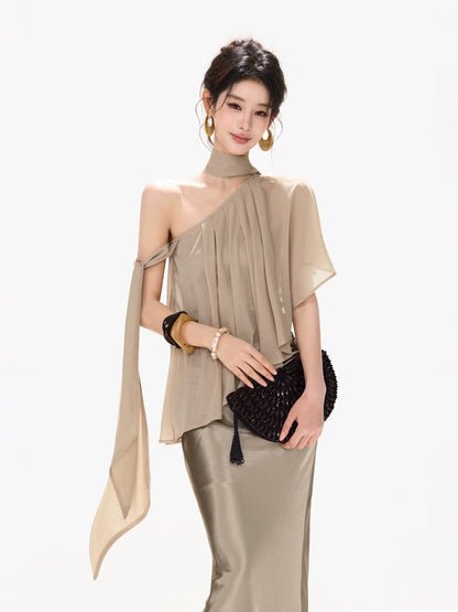 Amber Satin Mermaid Skirt