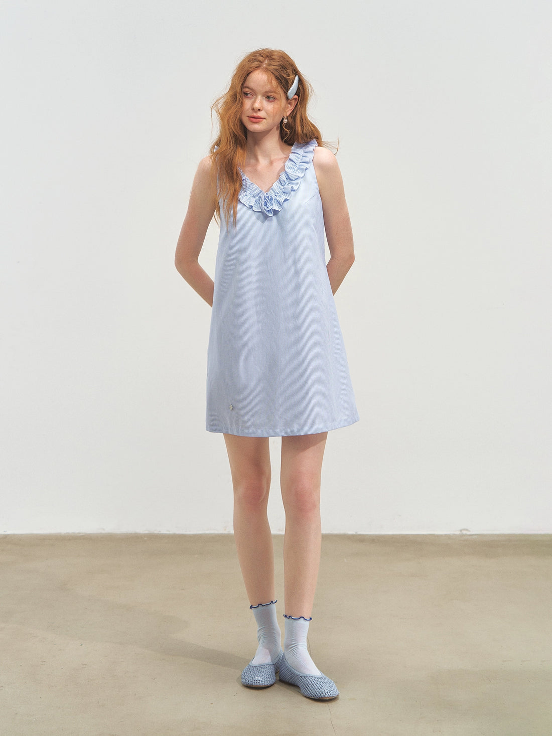 Twisted Flower V-neck Dress
