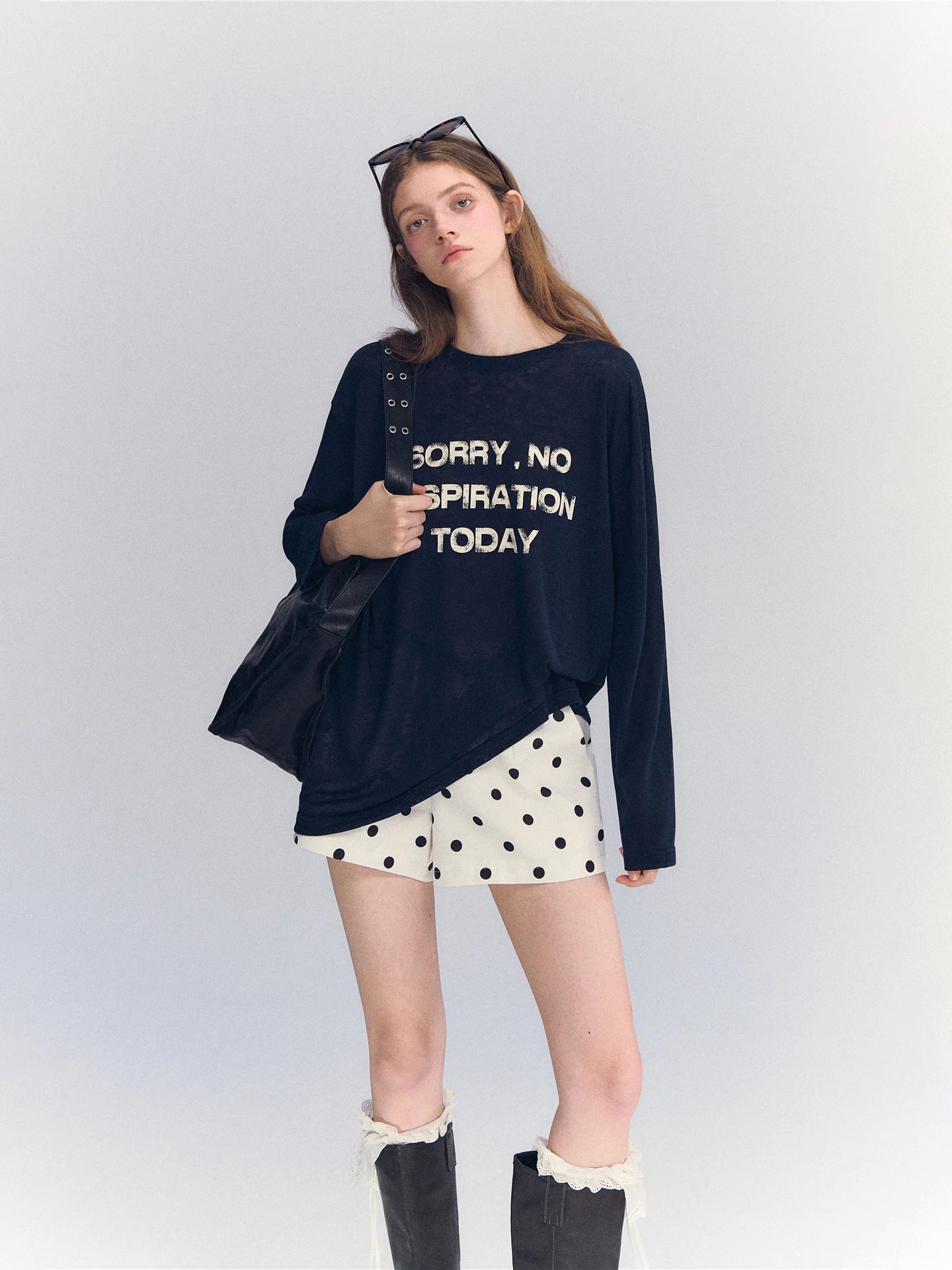 Letter Print Long Sleeve Top