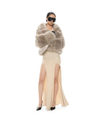 Detachable Hood Halter Maxi Dress