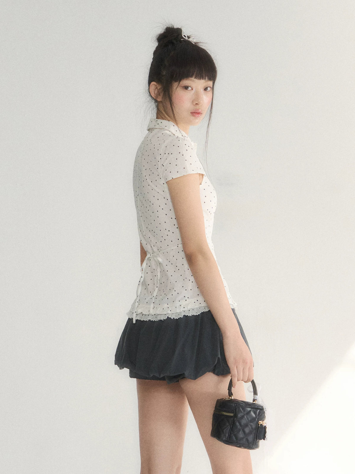 Star Print Lace Shirt