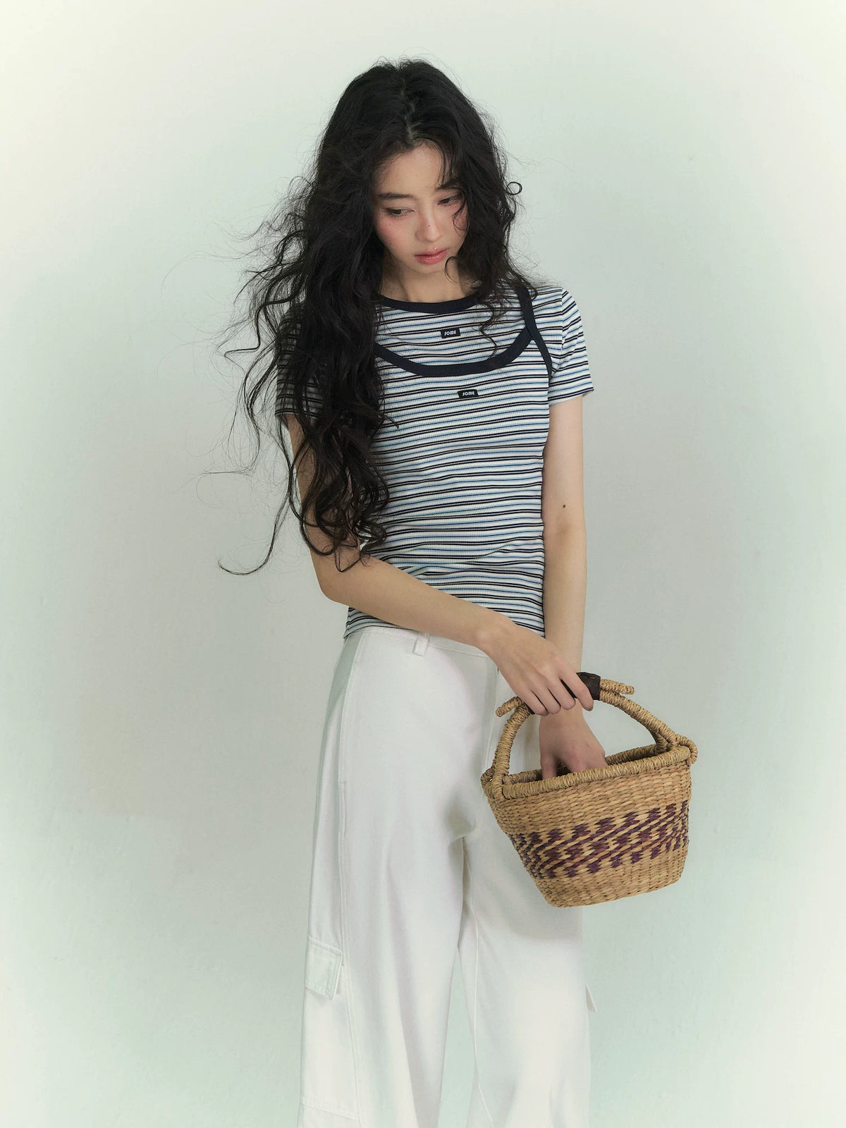 Stripe Tee &amp; Cami Set