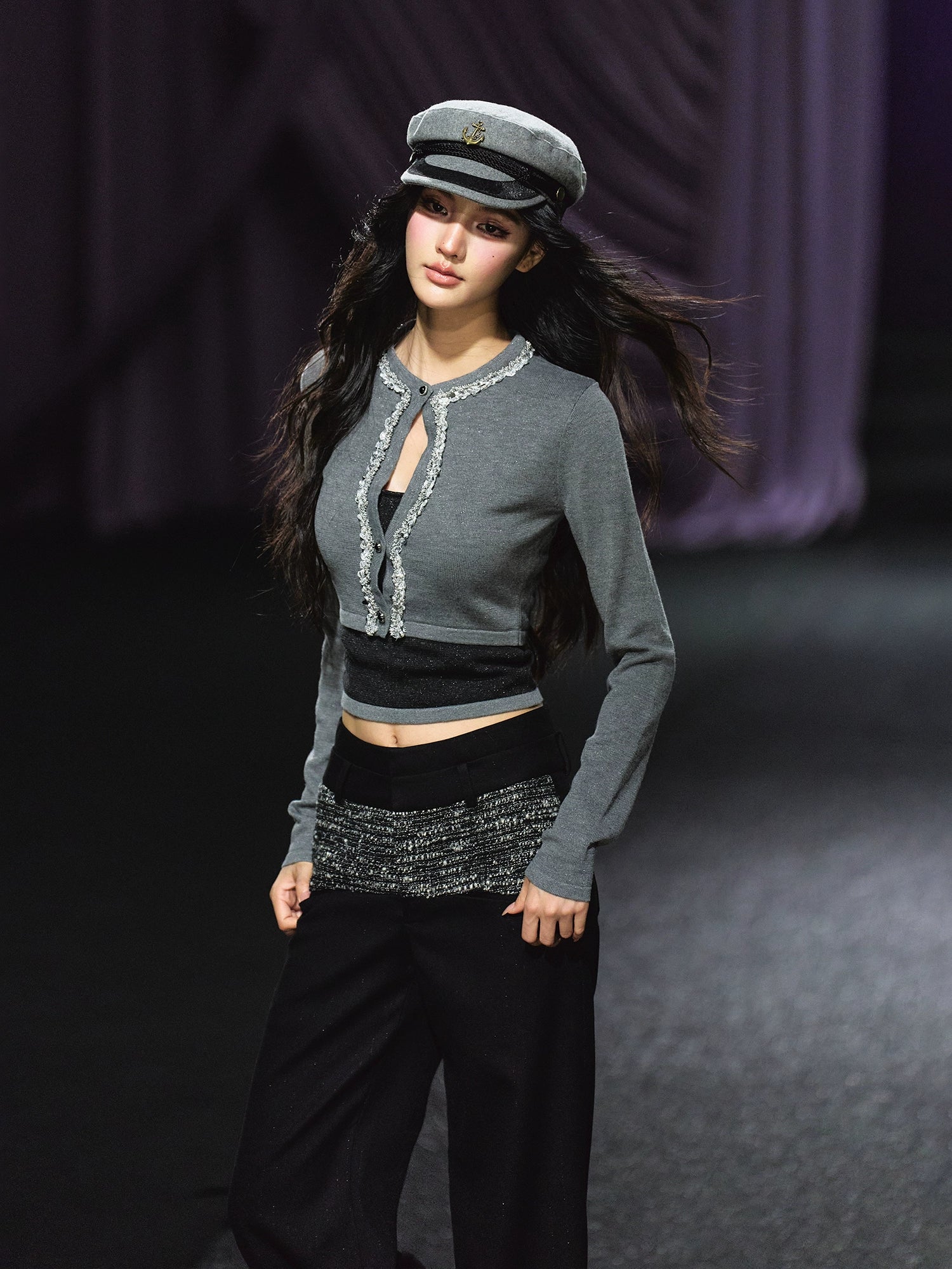 Embellished Knit Cardigan &amp; Camisole Set