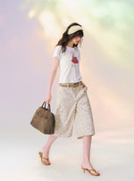 Spotted Deer Denim Shorts