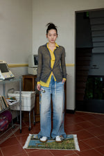 Mohair Slim Transparent Cardigan