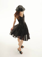 Coated Silk Little Black Dress