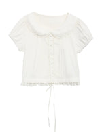 Doll Collar Lace Blouse