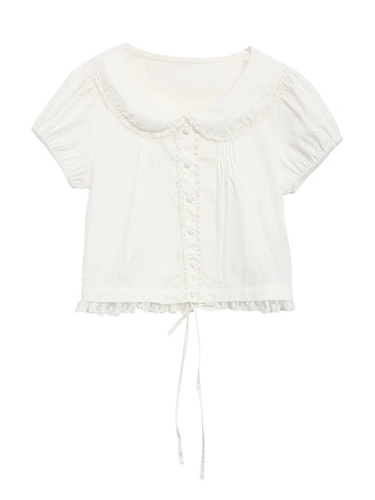 Doll Collar Lace Blouse