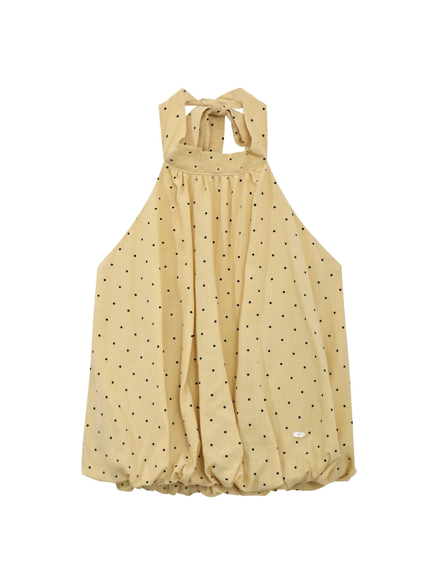 Yellow Polka Dot Halter Top