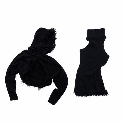 Hooded Faux Fur Knit Set