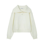 Vintage Lace Collar Embroidered Sweatshirt