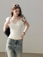 Flutter Sleeve Crop Top