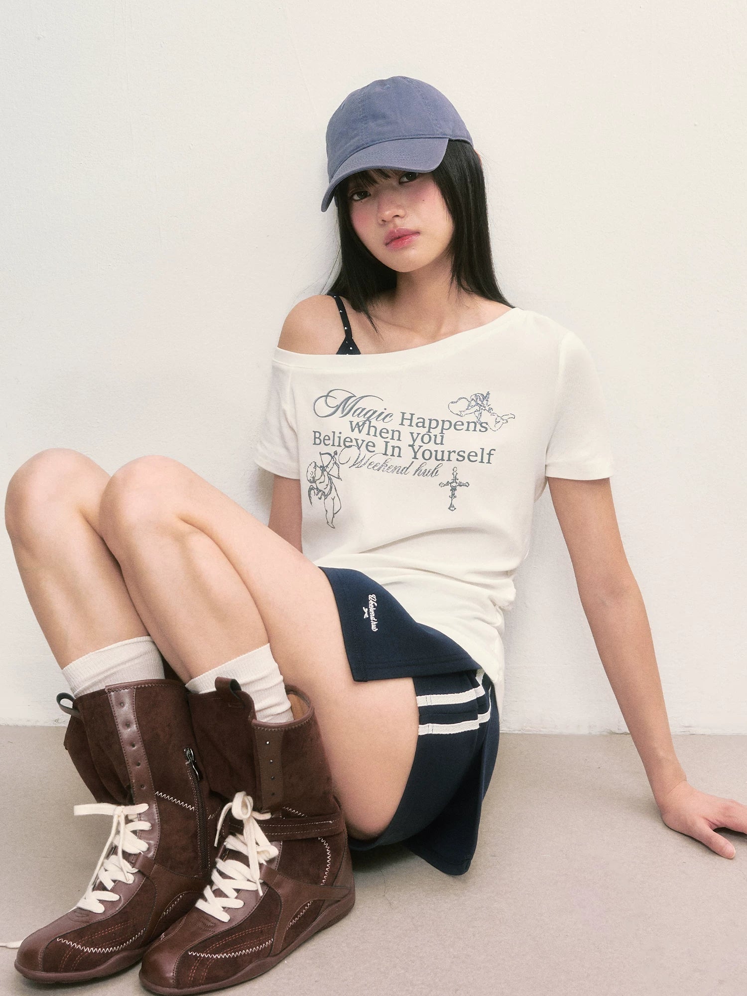 Cupid Print Layered Tee