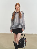 Vintage Striped Knit Blouse