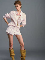 Pink Linen Shirt & Shorts Set