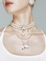 Opal Pearl Heart Necklace