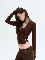 Brown Polka Dot 3-Piece Set
