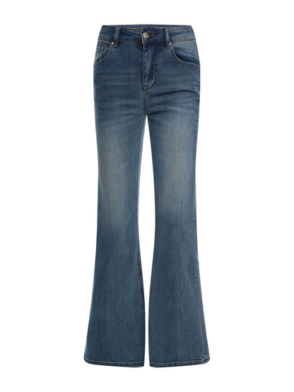 Light Blue Rhinestone Flared Jeans