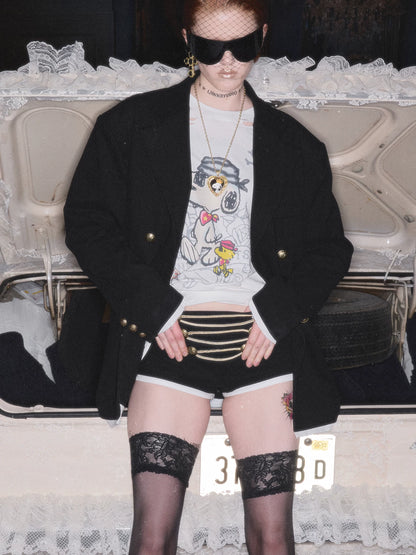 Napoleon Wool Mini Shorts