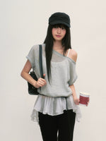 Layered Hem Faux Top