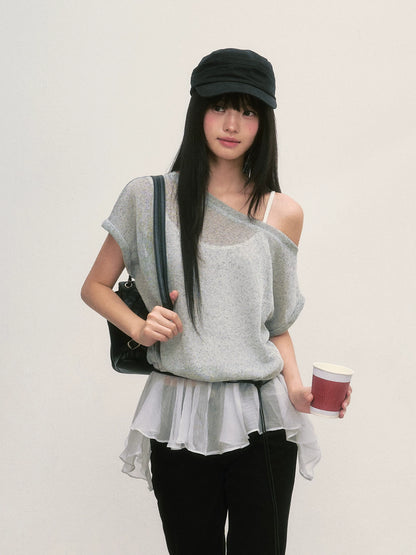Layered Hem Faux Top