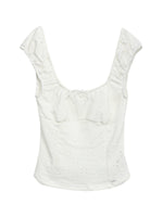 Square Neck Jacquard Top