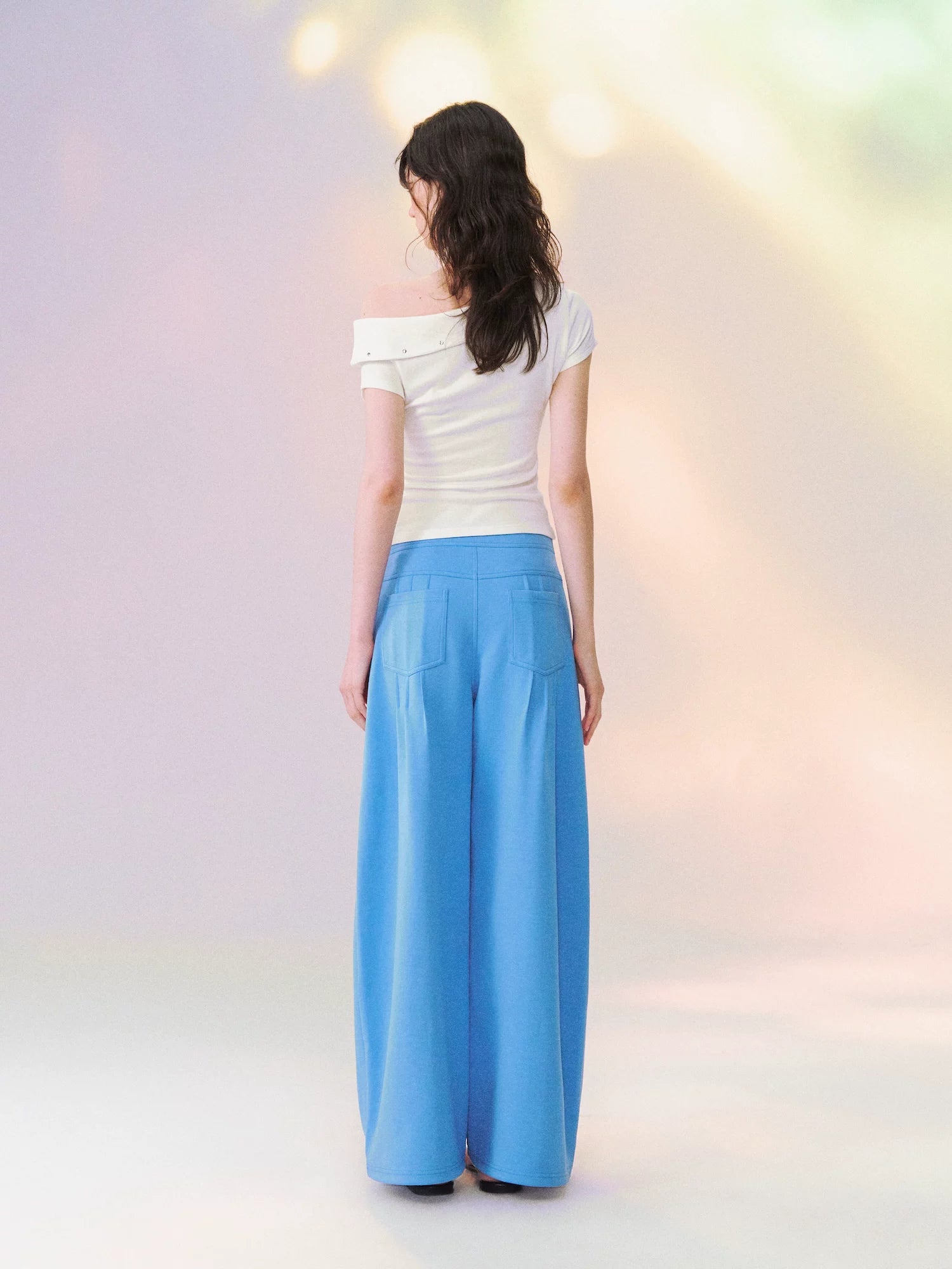 Airy Asym Tee Pants Set