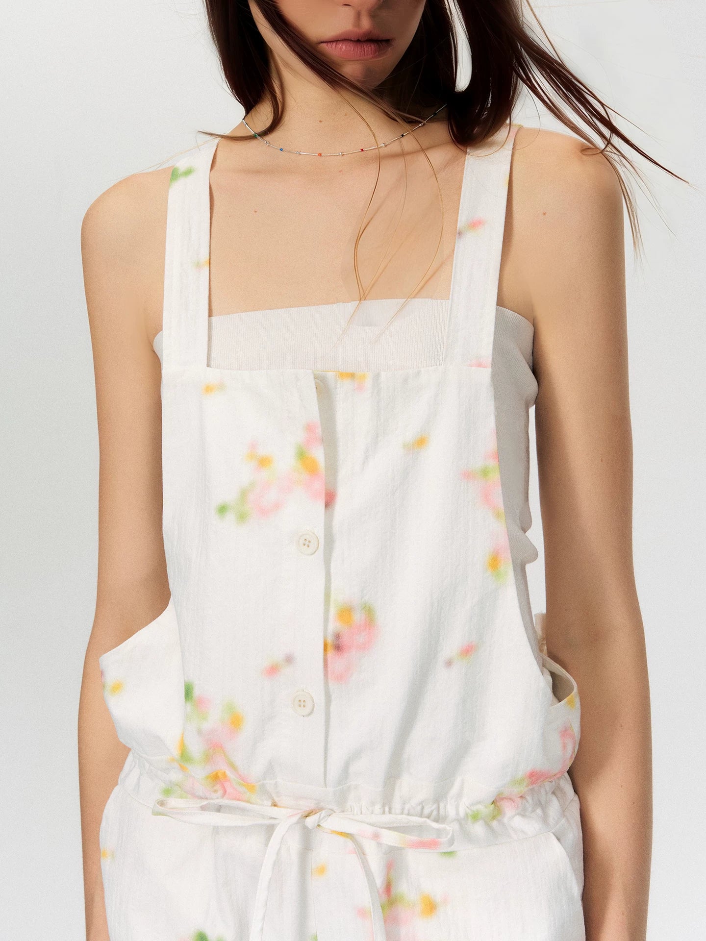 Vintage Floral Print Overalls