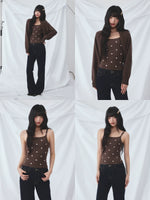 Polka Dot Cardigan Two-Piece Set