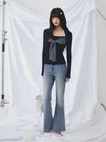 Bow Knit Layered Tee